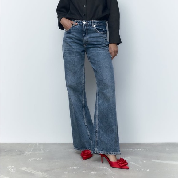 Zara Red Flower Slingbacks - Picture 7 of 16